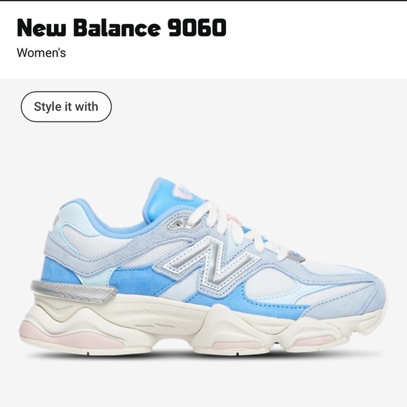 *BRAND NEW* New Balance 9060 Women's Light Blue and White Sneakers (no box) 7 - Picture 1 of 7